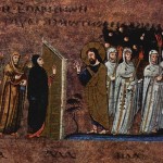 Великий Вторник. Притча о десяти девах. VI в. Миниатюра Евангелия из Россано. Музей в